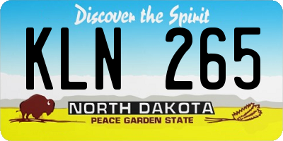 ND license plate KLN265