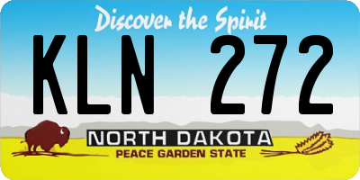 ND license plate KLN272