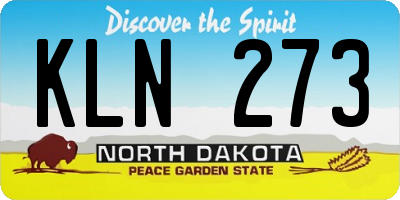 ND license plate KLN273
