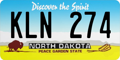 ND license plate KLN274