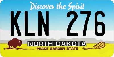 ND license plate KLN276