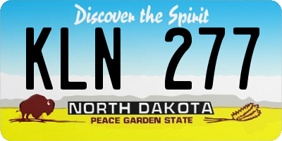 ND license plate KLN277