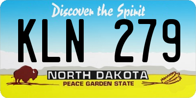 ND license plate KLN279