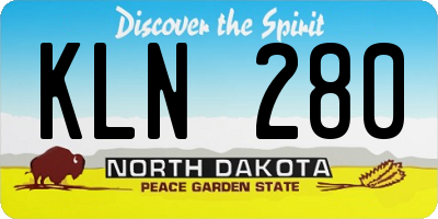 ND license plate KLN280