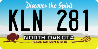 ND license plate KLN281