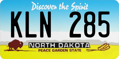 ND license plate KLN285