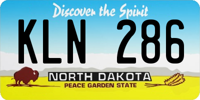 ND license plate KLN286