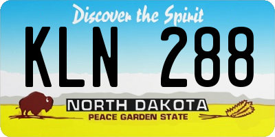 ND license plate KLN288