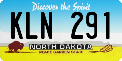 ND license plate KLN291