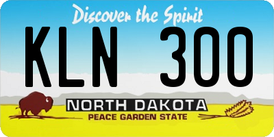 ND license plate KLN300