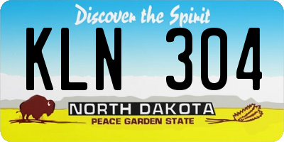 ND license plate KLN304