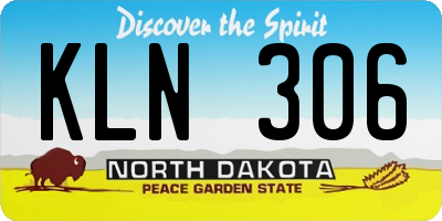 ND license plate KLN306