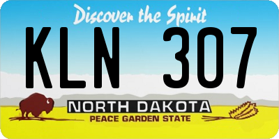 ND license plate KLN307