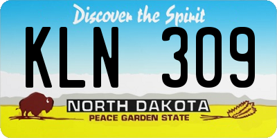 ND license plate KLN309