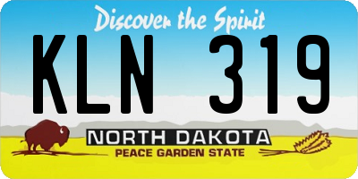 ND license plate KLN319