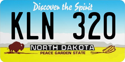 ND license plate KLN320
