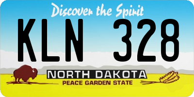 ND license plate KLN328