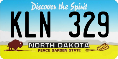 ND license plate KLN329