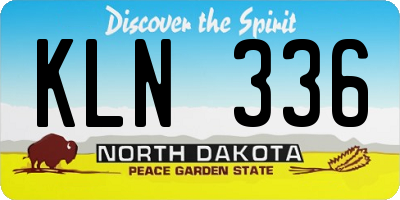 ND license plate KLN336