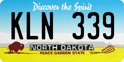 ND license plate KLN339
