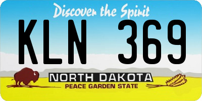 ND license plate KLN369