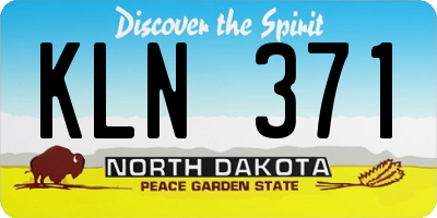 ND license plate KLN371