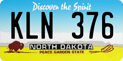 ND license plate KLN376