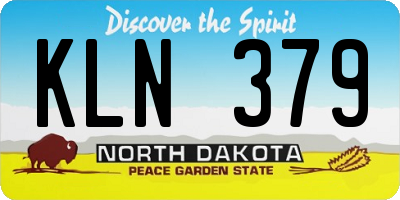 ND license plate KLN379