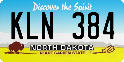 ND license plate KLN384