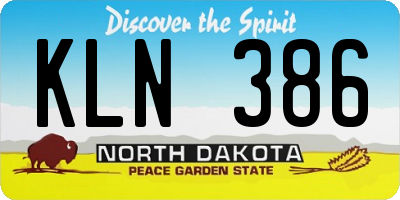 ND license plate KLN386