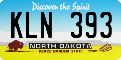 ND license plate KLN393