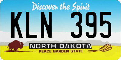 ND license plate KLN395