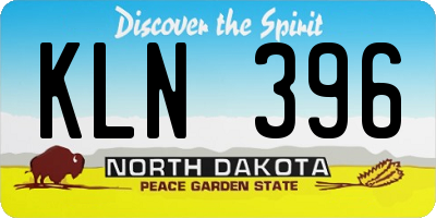 ND license plate KLN396