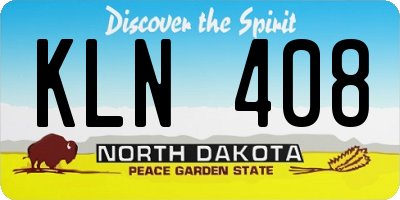 ND license plate KLN408