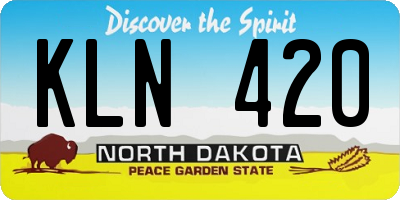 ND license plate KLN420