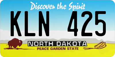 ND license plate KLN425