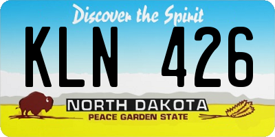 ND license plate KLN426
