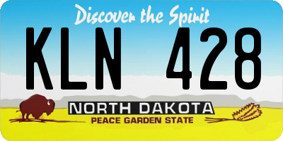 ND license plate KLN428