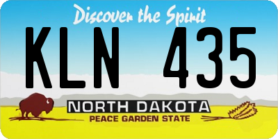 ND license plate KLN435