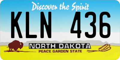 ND license plate KLN436