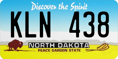 ND license plate KLN438