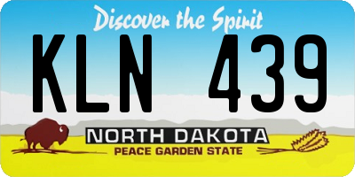 ND license plate KLN439