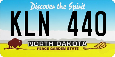 ND license plate KLN440