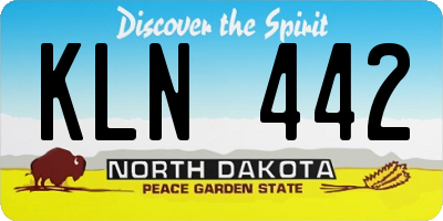 ND license plate KLN442