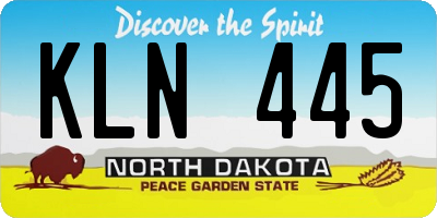 ND license plate KLN445