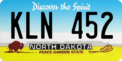 ND license plate KLN452