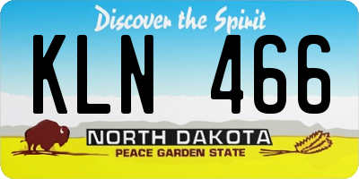 ND license plate KLN466