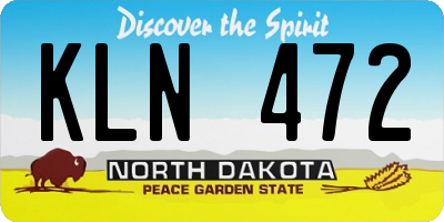ND license plate KLN472