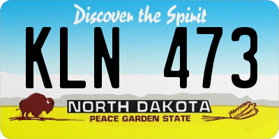 ND license plate KLN473
