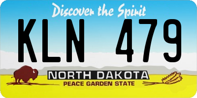 ND license plate KLN479